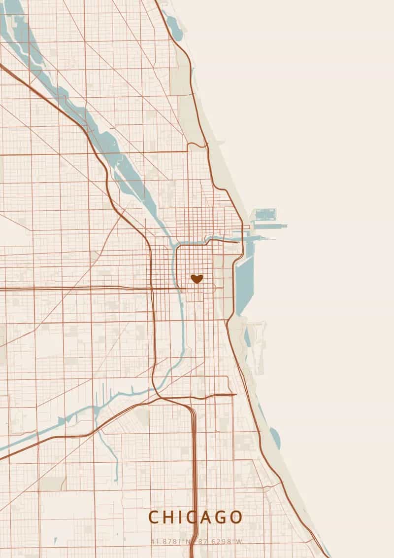Personalisiertes Stadtposter von Chicago — Chicago
