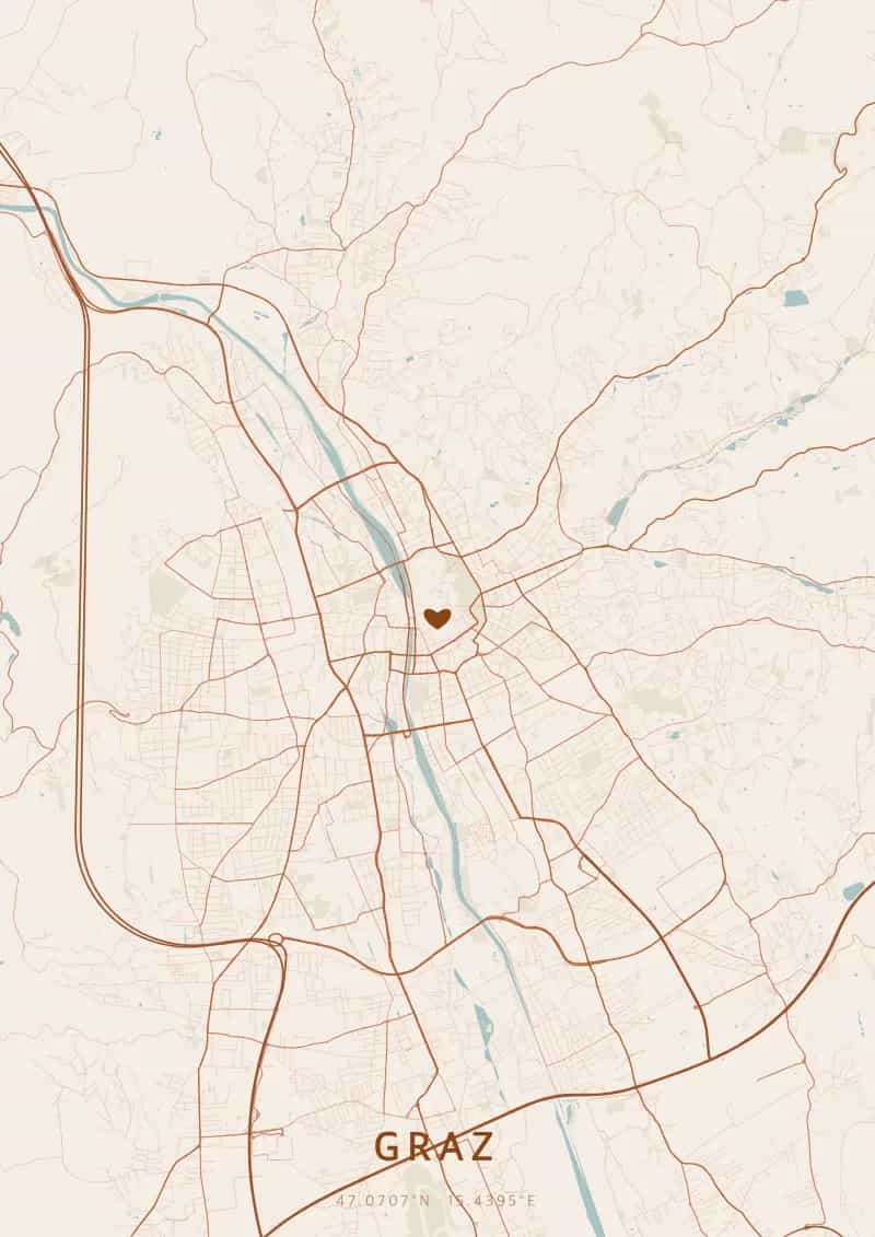 Personalisiertes Stadtposter von Graz — Graz