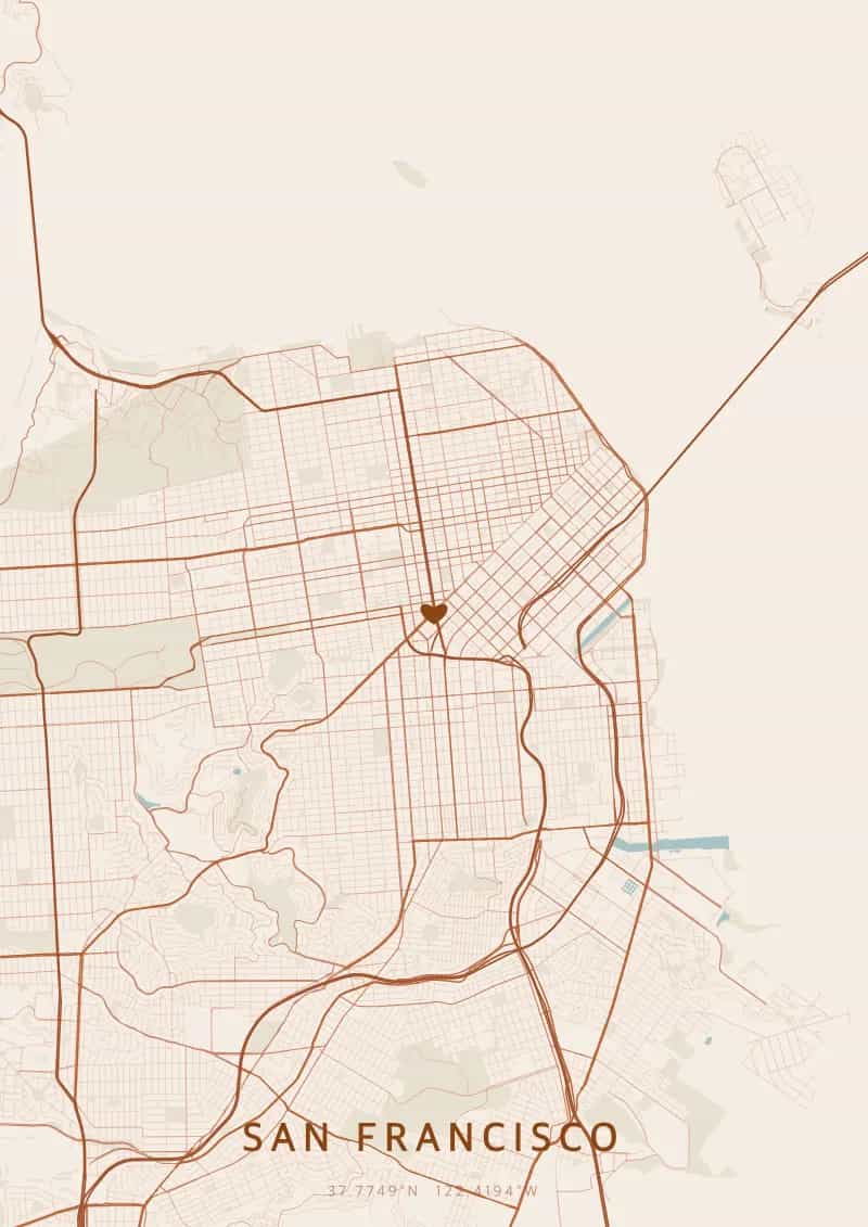 Personalisiertes Stadtposter von San Francisco — San Francisco