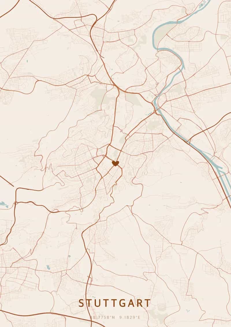 Personalisiertes Stadtposter von Stuttgart — Stuttgart