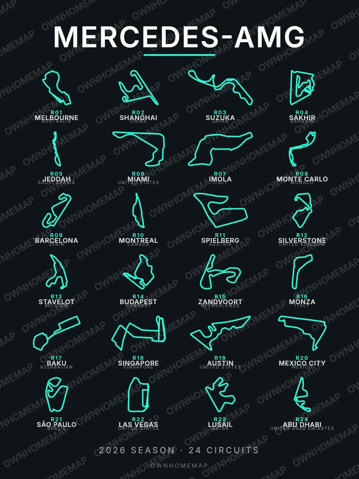 Mercedes-AMG Edition — F1 2026 Calendar