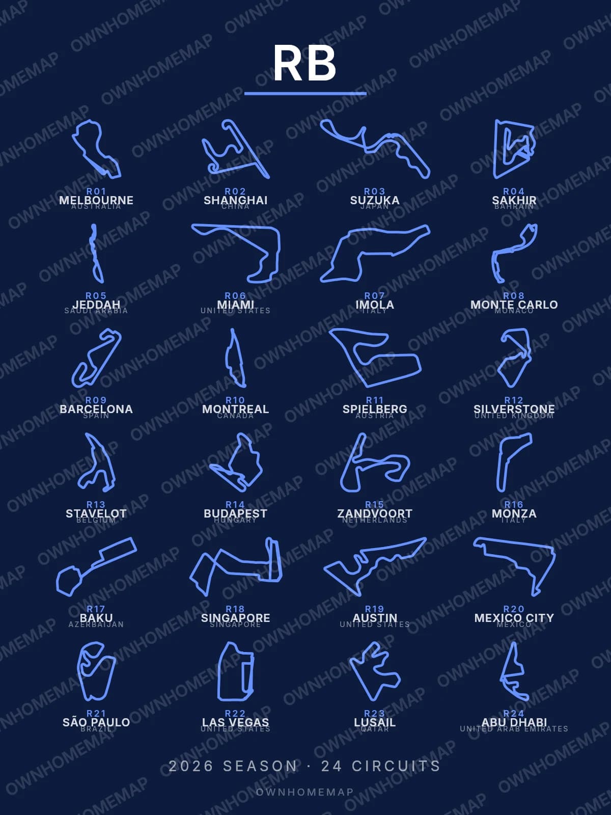 RB Edition — F1 2026 Calendar