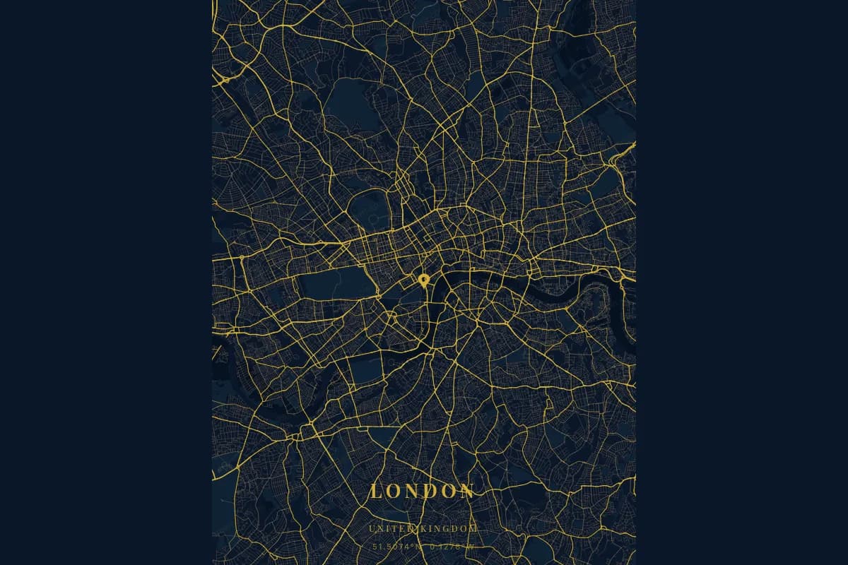 Comparaison entre poster de carte digital et imprimé