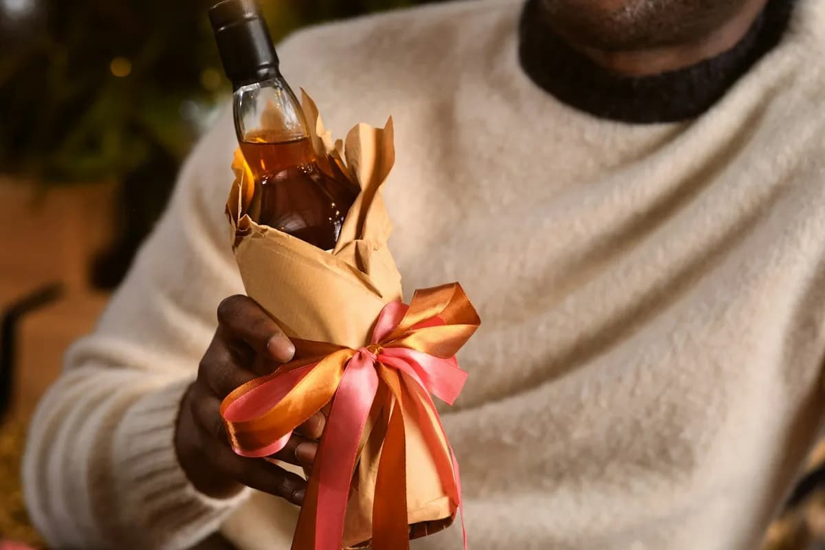 Une poster de carte encadrée sur un bureau en bois sombre à côté d'un carnet en cuir