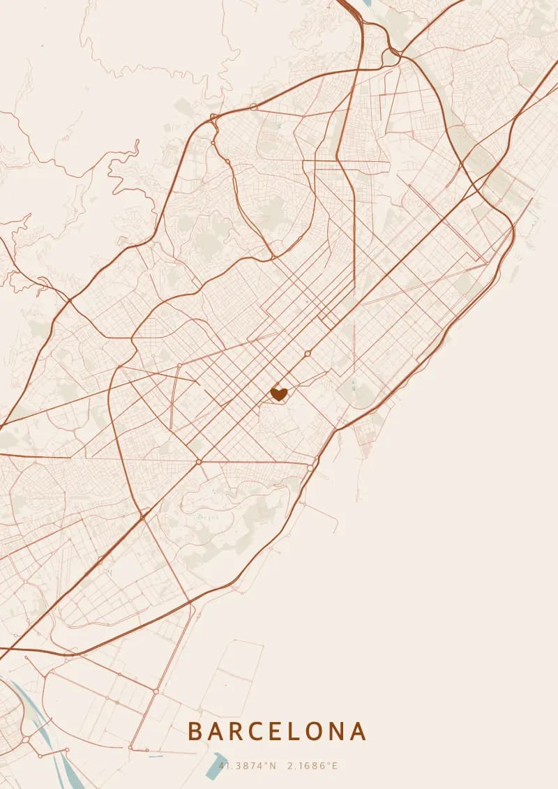 Personalisiertes Stadtposter von Barcelona — Barcelona