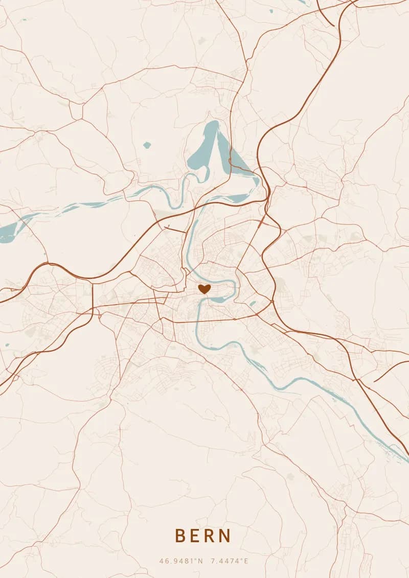 Personalisiertes Stadtposter von Bern — Bern