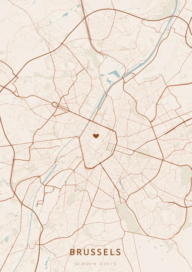 Personalisiertes Stadtposter von Brüssel — Brüssel