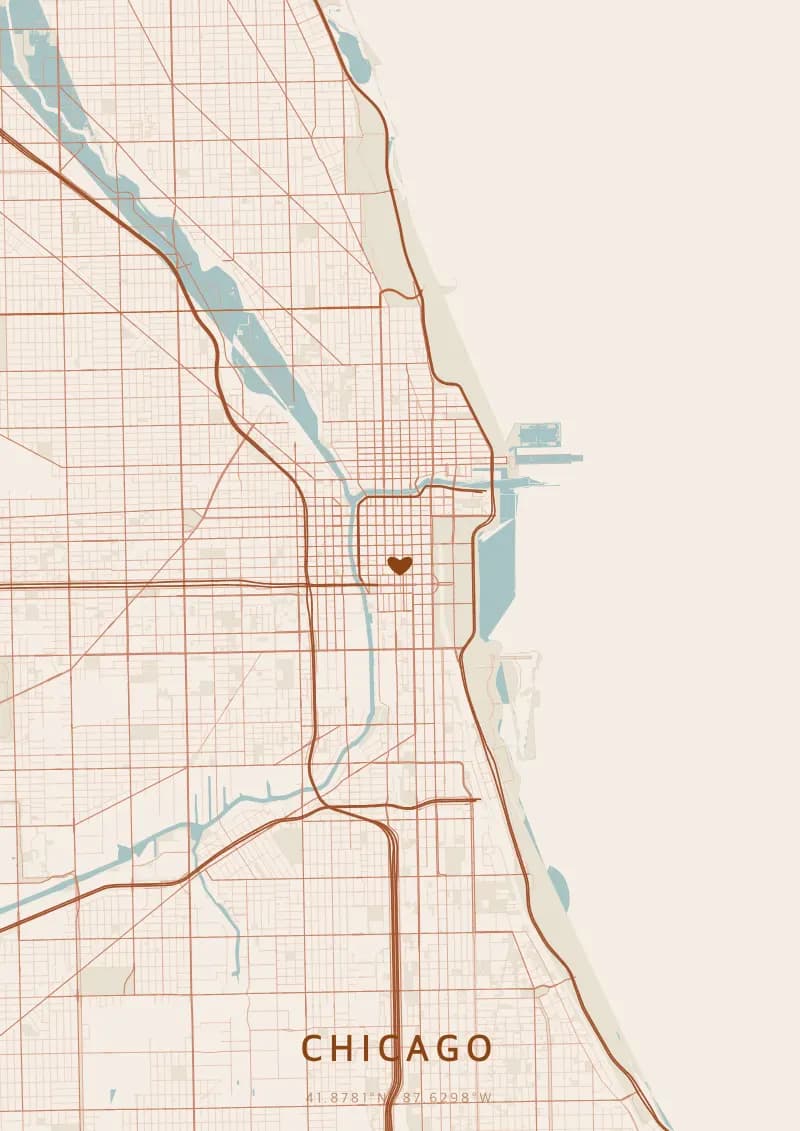 Personalisiertes Stadtposter von Chicago — Chicago