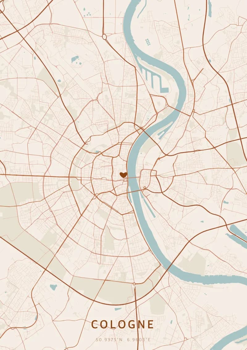 Personalisiertes Stadtposter von Köln — Köln