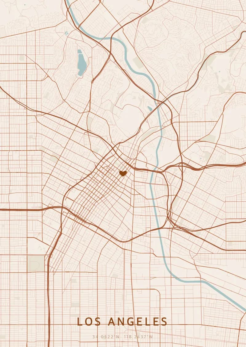Personalisiertes Stadtposter von Los Angeles — Los Angeles