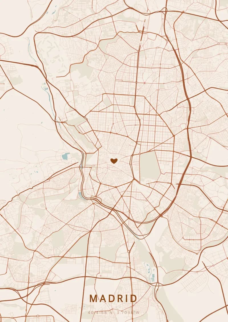 Personalisiertes Stadtposter von Madrid — Madrid