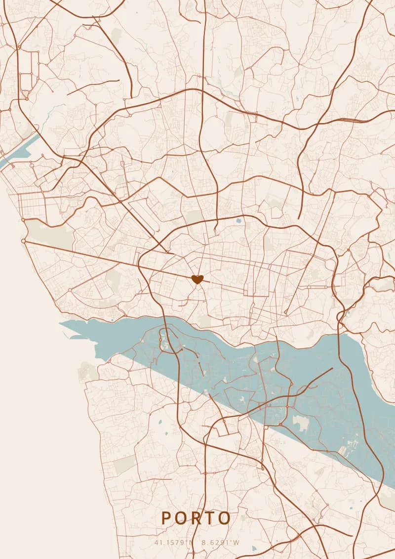 Personalisiertes Stadtposter von Porto — Porto