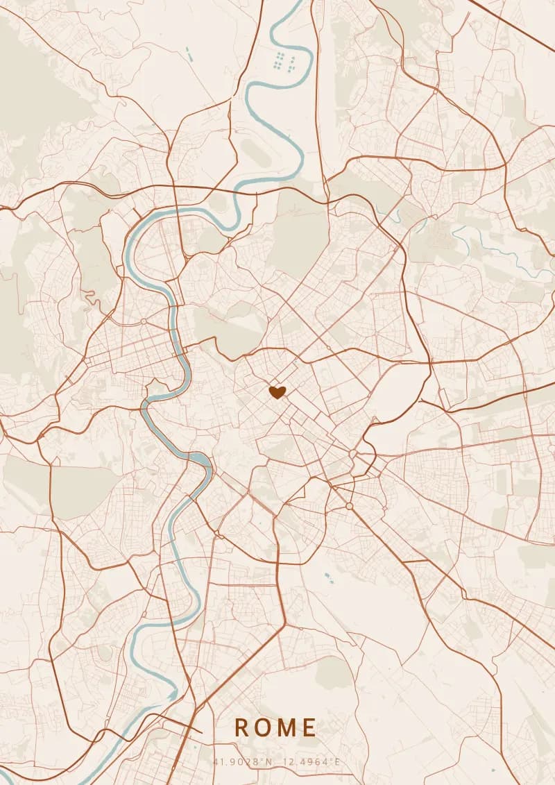 Personalisiertes Stadtposter von Rom — Rom