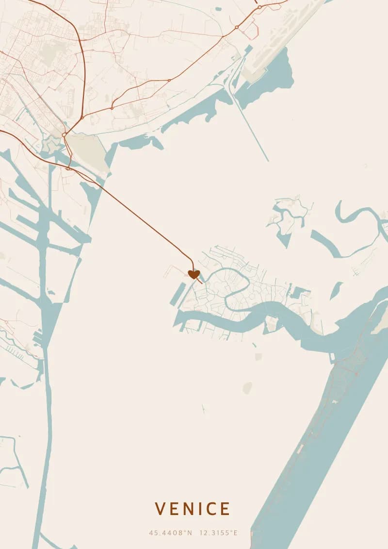 Personalisiertes Stadtposter von Venedig — Venedig