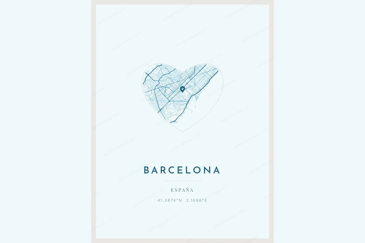 Poster de carte en cœur pour célébrer une adoption