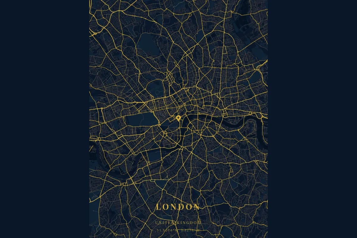Comparaison entre poster de carte digital et imprimé