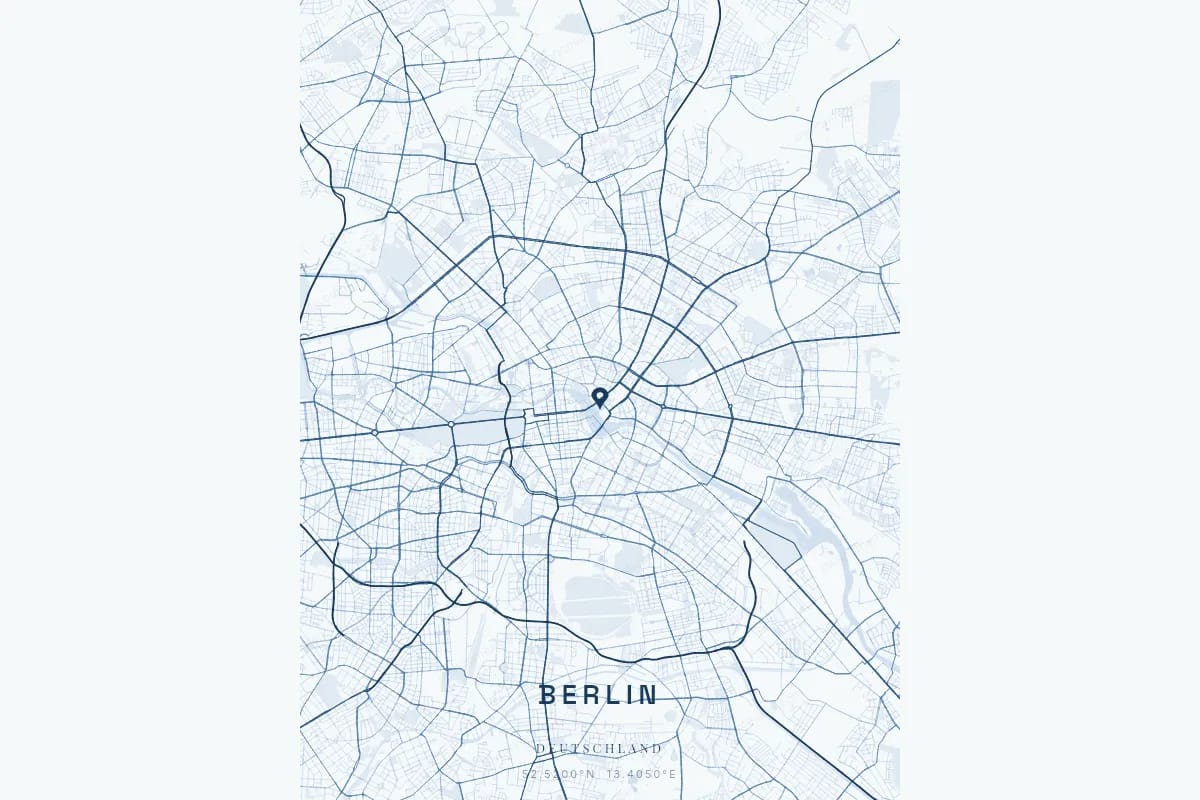 Poster de carte avec différentes options de prix