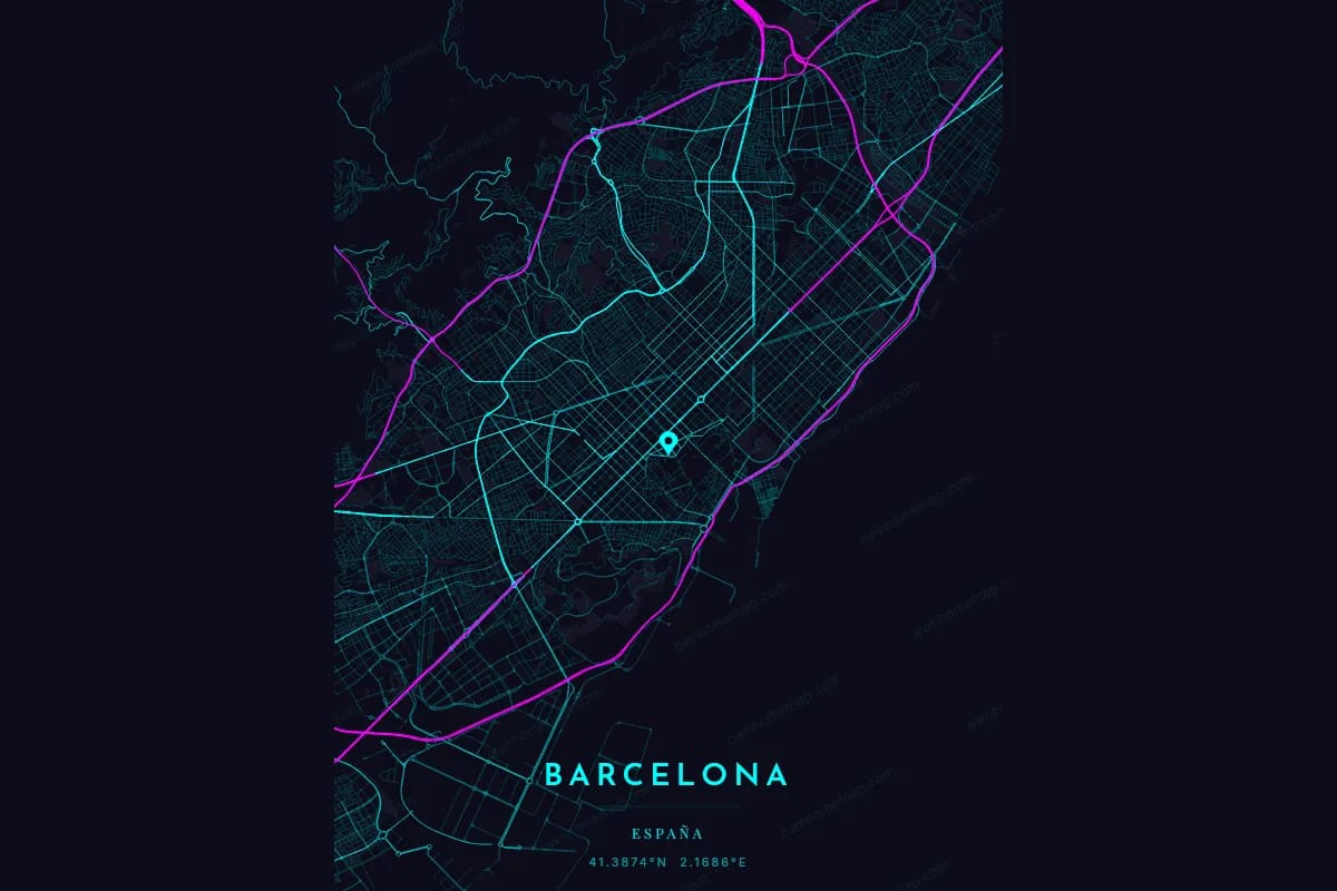 Collection de posters de carte personnalisés comme idées cadeaux