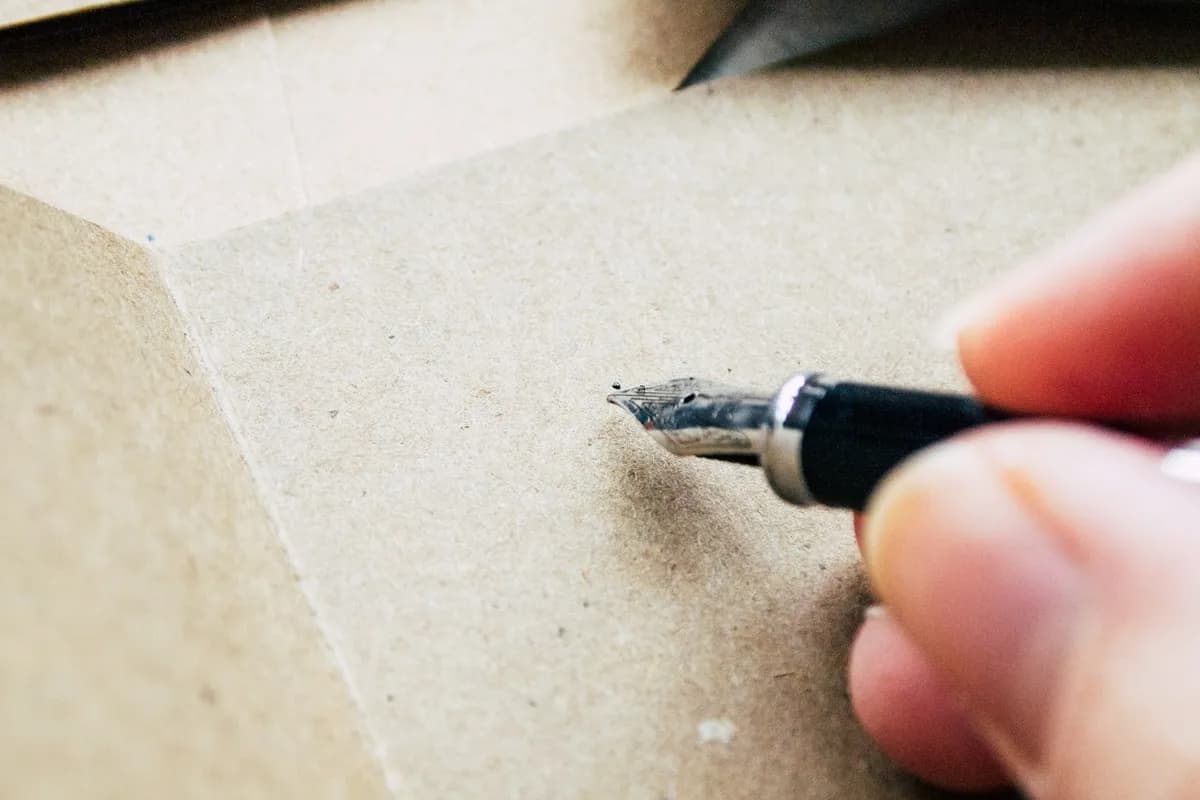 Gros plan sur une inscription élégante sur une poster de carte