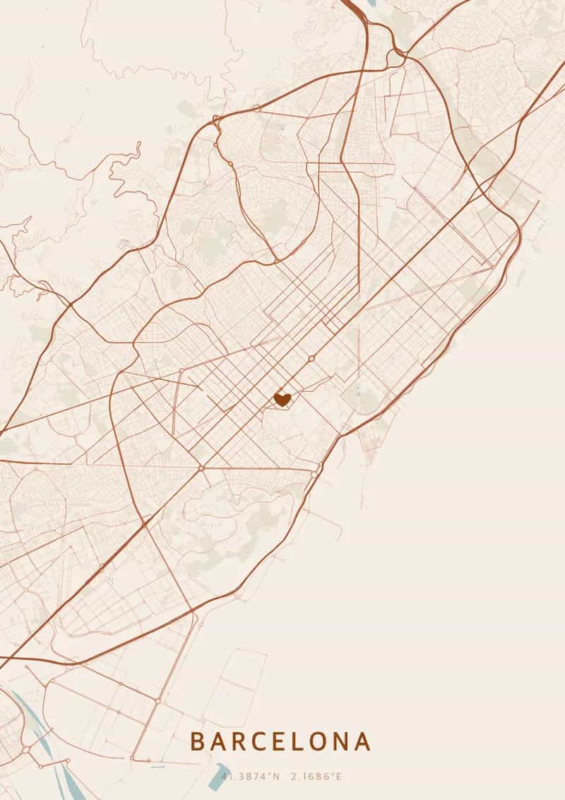 Personalisiertes Stadtposter von Barcelona — Barcelona