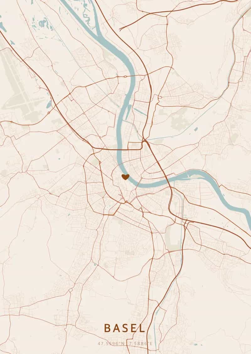 Personalisiertes Stadtposter von Basel — Basel