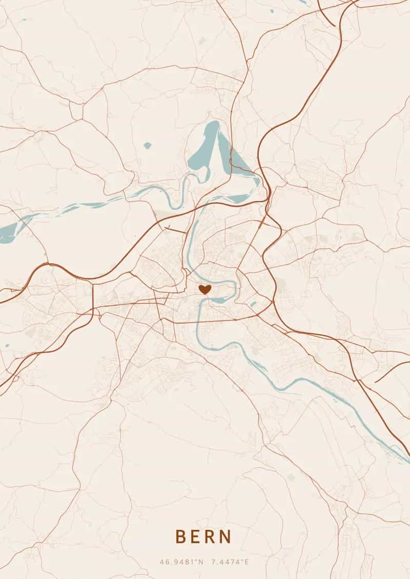 Personalisiertes Stadtposter von Bern — Bern