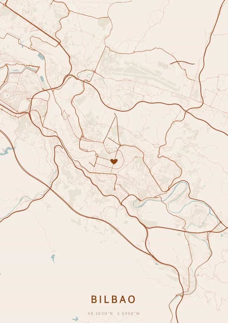 Personalisiertes Stadtposter von Bilbao — Bilbao