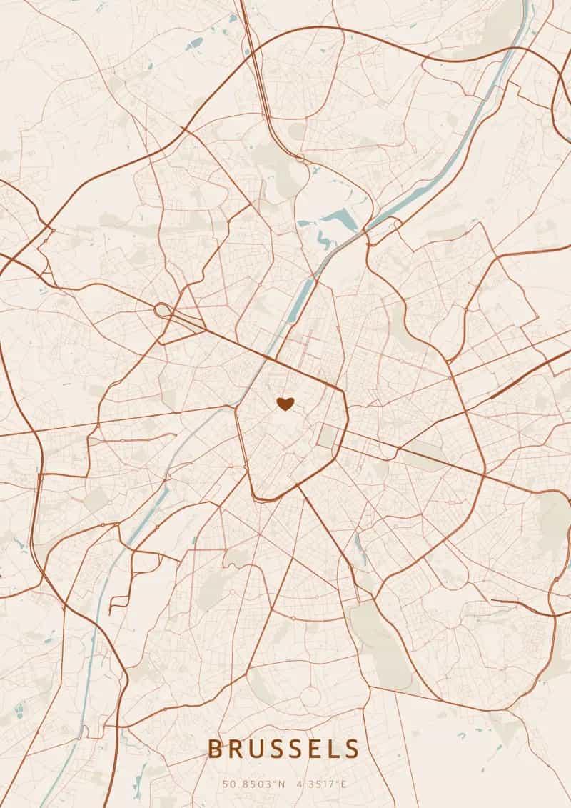 Personalisiertes Stadtposter von Brüssel — Brüssel