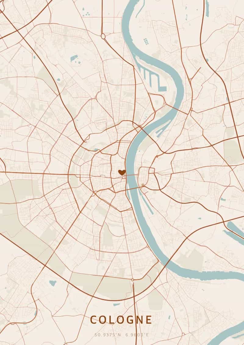 Personalisiertes Stadtposter von Köln — Köln