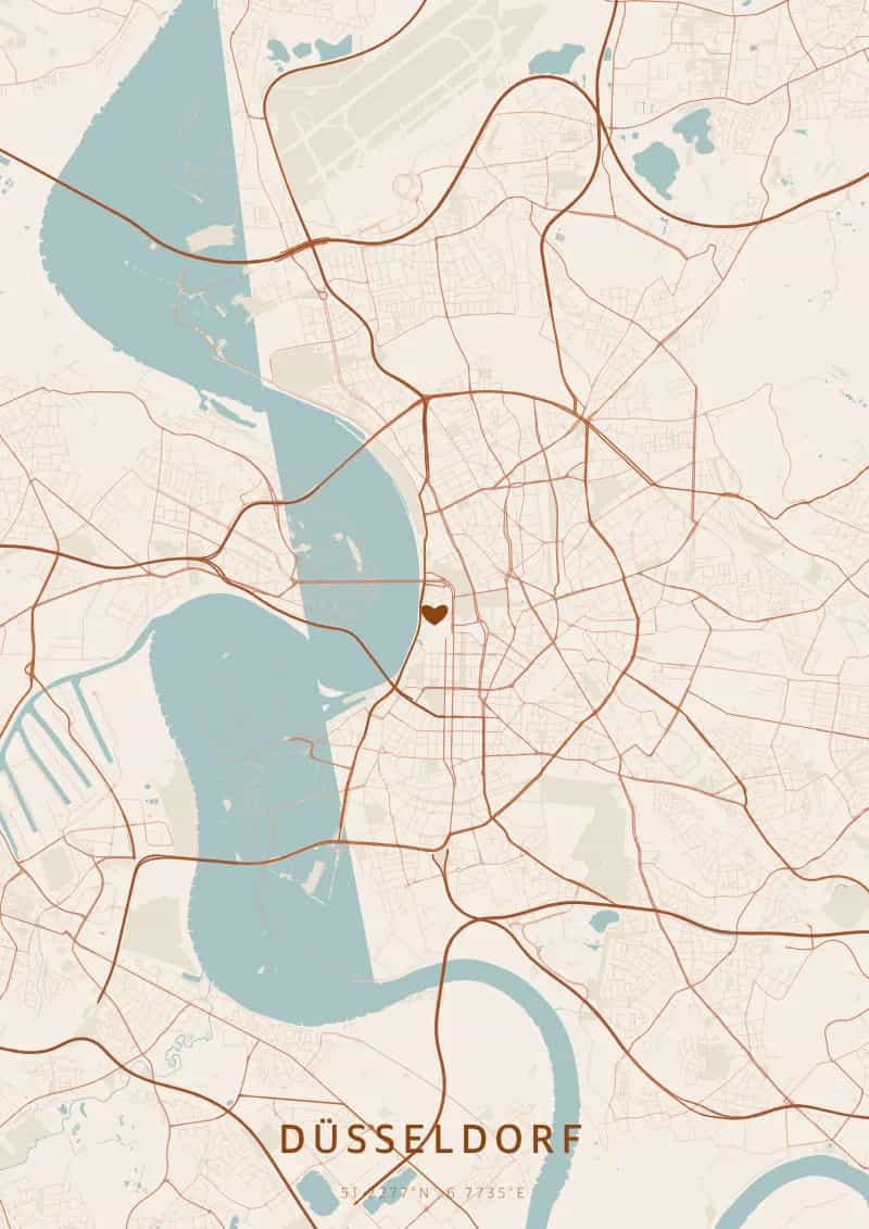 Personalisiertes Stadtposter von Düsseldorf — Düsseldorf