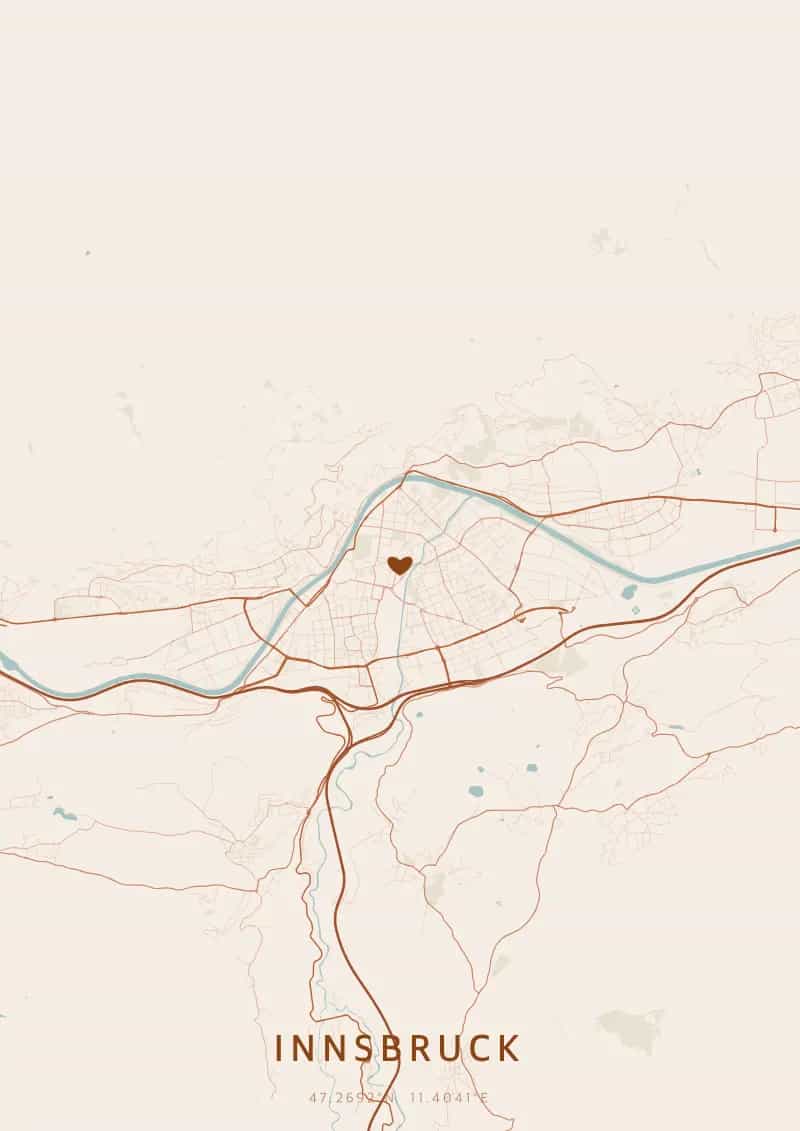 Personalisiertes Stadtposter von Innsbruck — Innsbruck
