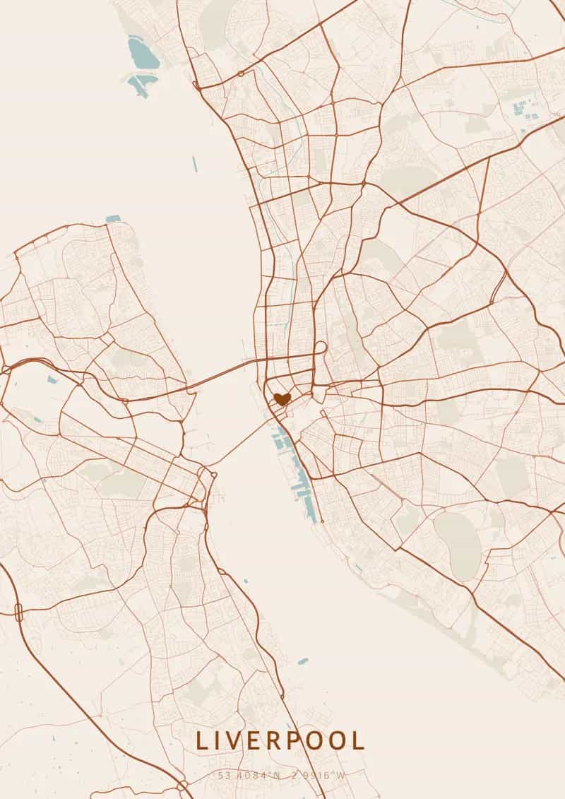 Personalisiertes Stadtposter von Liverpool — Liverpool