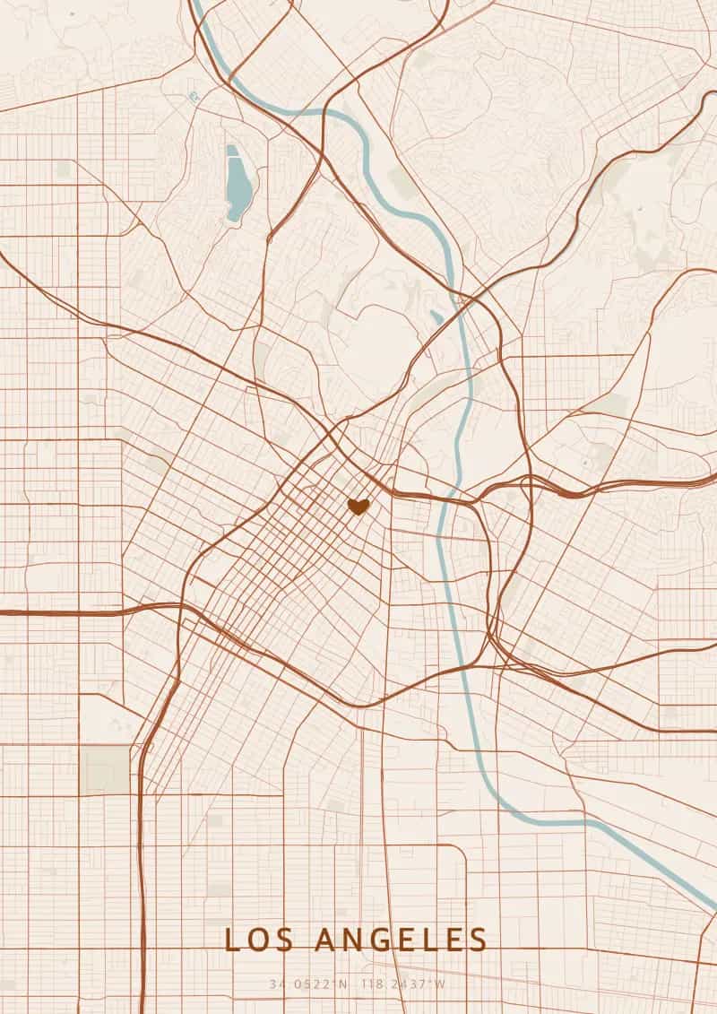 Personalisiertes Stadtposter von Los Angeles — Los Angeles
