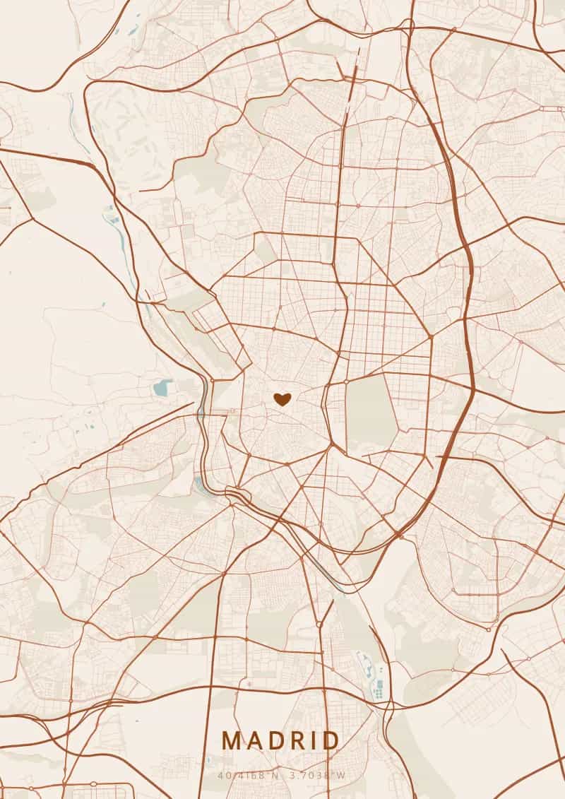 Personalisiertes Stadtposter von Madrid — Madrid