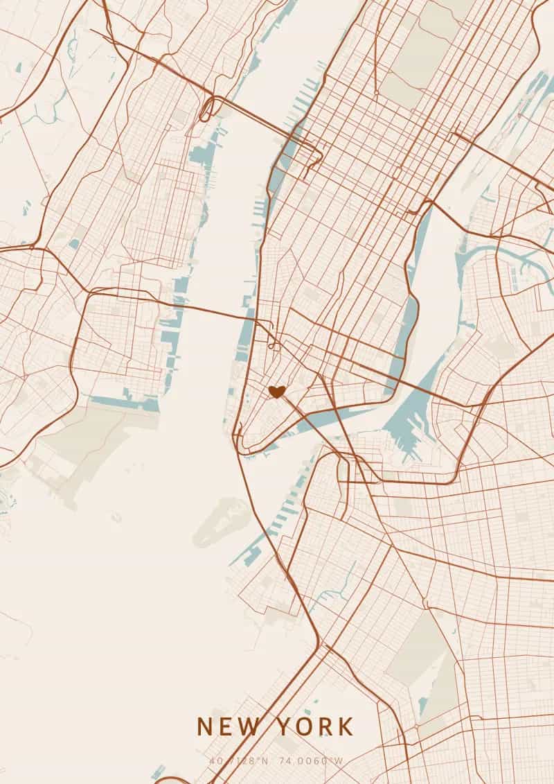 Personalisiertes Stadtposter von New York — New York