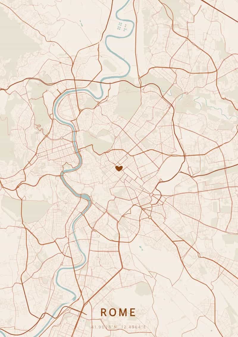 Personalisiertes Stadtposter von Rom — Rom
