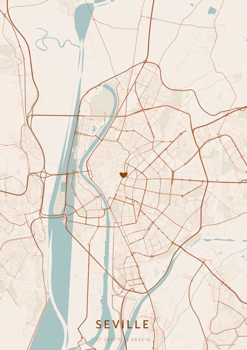 Personalisiertes Stadtposter von Sevilla — Sevilla