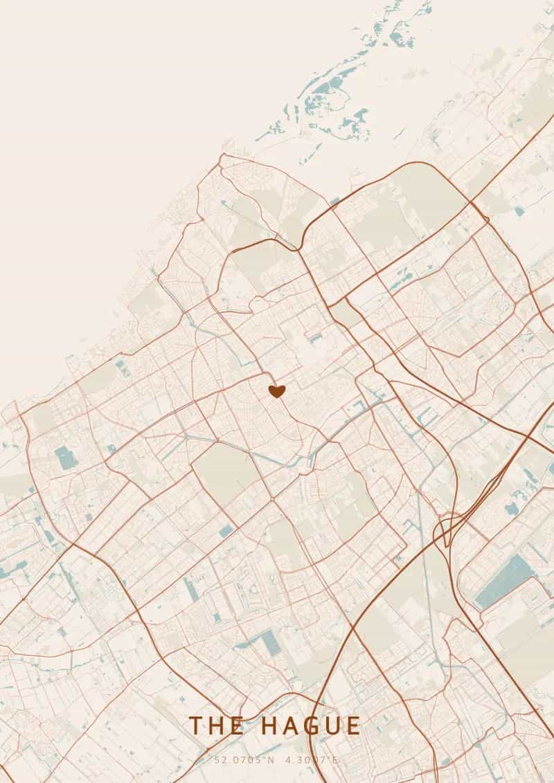 Personalisiertes Stadtposter von Den Haag — Den Haag