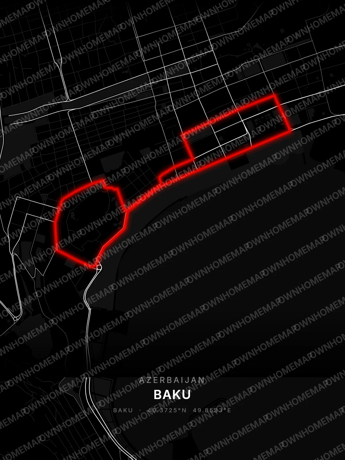 Baku circuit poster preview, Azerbaijan