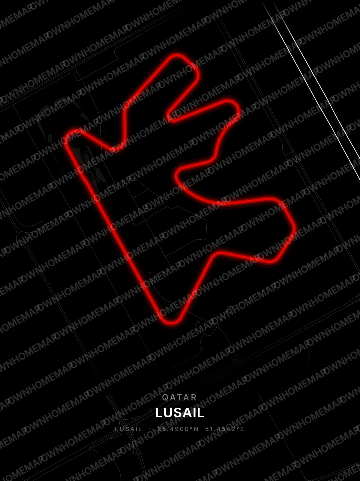 Lusail circuit poster preview, Qatar