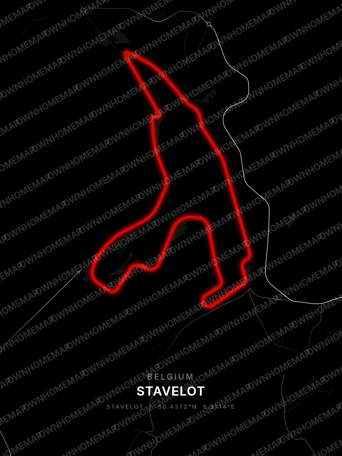 Stavelot circuit poster preview, Belgium