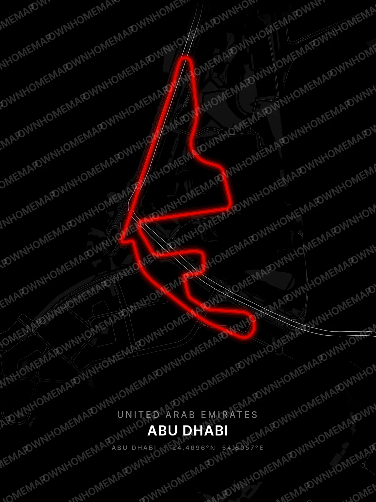 Abu Dhabi circuit poster preview, United Arab Emirates